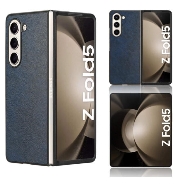 Litchi Texture Back Case - For Samsung Galaxy Z Fold5 - mosaccessories